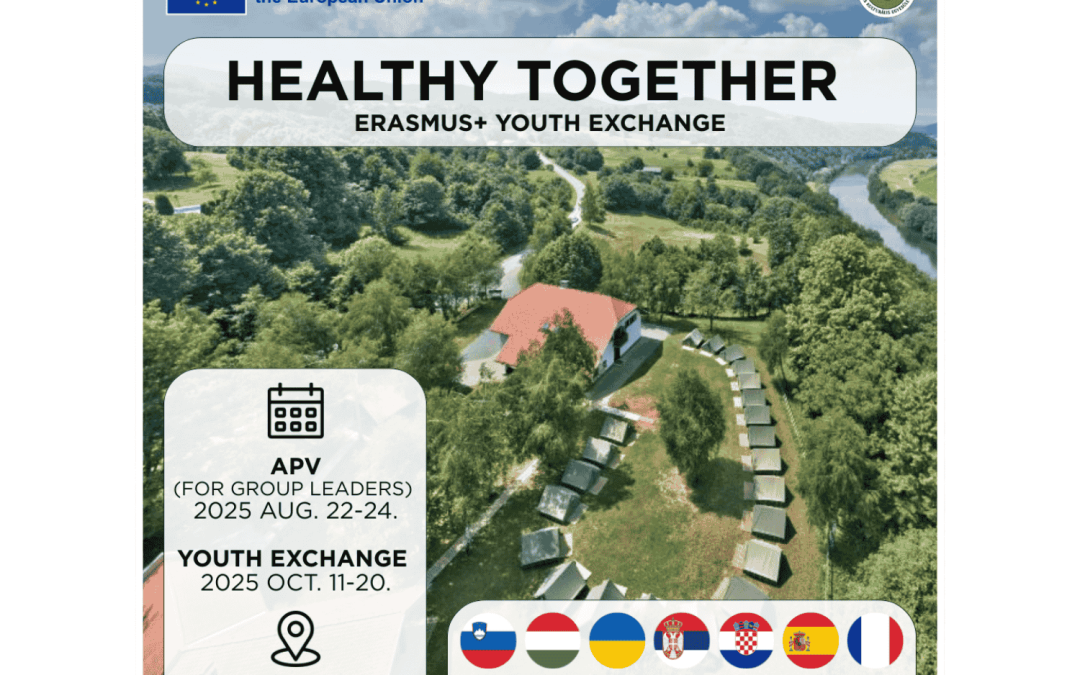 Újabb Erasmus+ Ifjúsági csereprogram lehetőség Szlovéniában – Healthy Together
