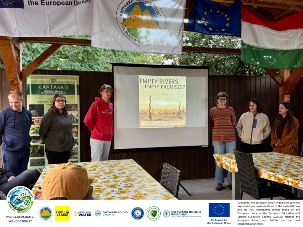 A résztvevők által készített környezetvédelmi plakát a vízkészletek védelméről (5. csapat)